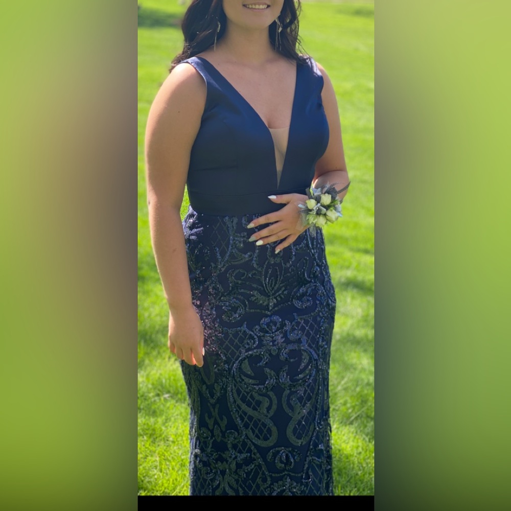 Navy Blue Prom Dress